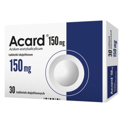 Acard 150 mg 30 tabl. serce kwas acetylosalicylowy