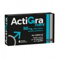Actigra Forte 50 mg 4 tabl powlekane potencja LEK