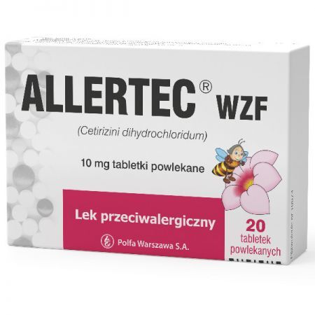 Allertec alergia uczulenie pyłki 20 tabl.