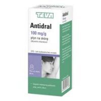Antidral 100 mg/g, płyn na skórę, 50 ml pocenie