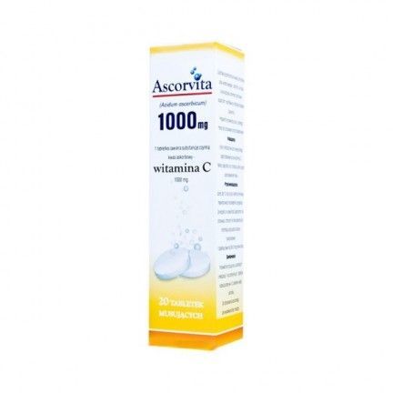 Ascorvita 1000 mg, 20 tabletek musujących odporność