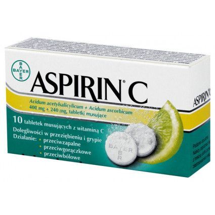 Aspirin C 400 mg + 240 mg, 10 tabletek musujących
