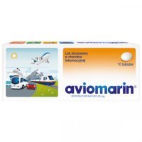 Aviomarin 50 mg, 10 tabletek choroba lokomocyjna podróż