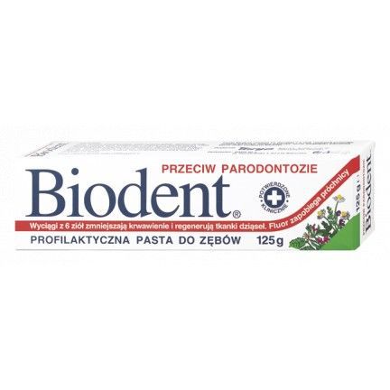 Biodent, pasta do zębów przeciw paradontozie, 125 g