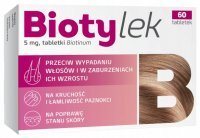 Biotylek 5 mg, 60 tabletek lek biotebal włosy lek biotebal włosy