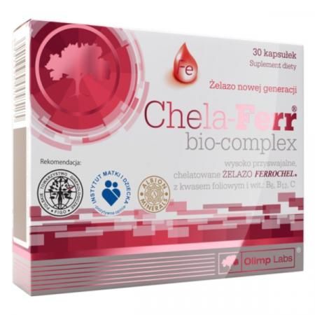 Chela-Ferr Bio-Complex, 30 kapsułek żelazo krew