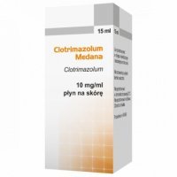 Clotrimazolum Medana, 10 mg/ml, płyn na skórę, 15 ml