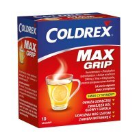 Coldrex MaxGrip o smaku cytrynowym, 10 saszetek