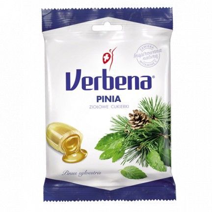 Cukierki Verbena z witaminą C, Pinia, 60 g kaszel