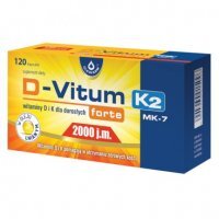 D-Vitum Forte 2000 j.m. K2, 120 kapsułek odporność
