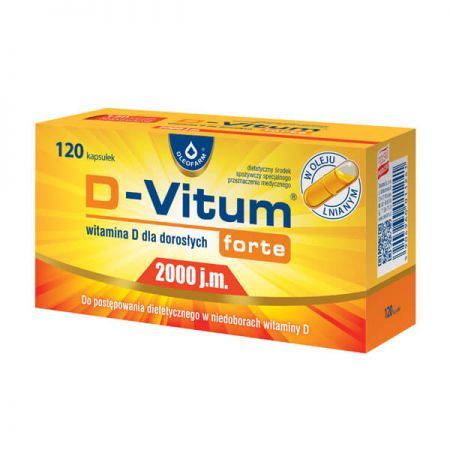 D-Vitum Forte 2000 j.m. witamina D dla dorosłych 120 kaps.