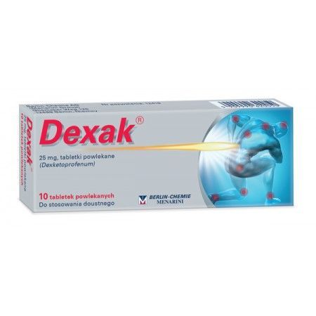 Dexak 25 mg, 10 tabletek powlekanych mięśnie stawy