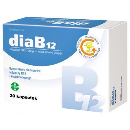 DiaB12, 30 kapsułek cukrzyca witamina b12 nerwy