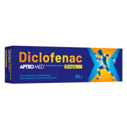 Diclofenac APTEO MED, 10mg/g, żel, 60 g żelu ból diclofenac