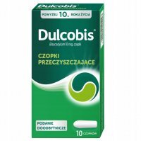 Dulcobis, 10 mg czopki 10 szt. zaparcia bisacodylum