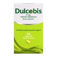 Dulcobis 5 mg, 40 tabletek dojelitowych zaparcia