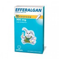 Efferalgan 300 mg, 10 czopków gorączka dziecko