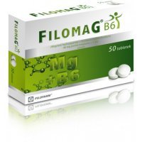 Filomag B6 40 mg jonów magnezu + 5 mg, 50 tabletek
