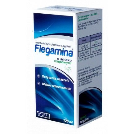 Flegamina syrop o smaku miętowym 4 mg/5 ml 120 ml