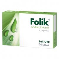 Folik 0,4 mg, 30 tabletek kobieta ciąża foliowy