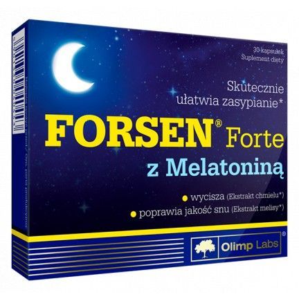 Forsen Forte z Melatoniną, 30 kapsułek sen noc