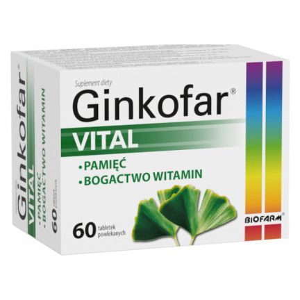 Ginkofar Vital 60 tabl pamięć koncentracja witaminy
