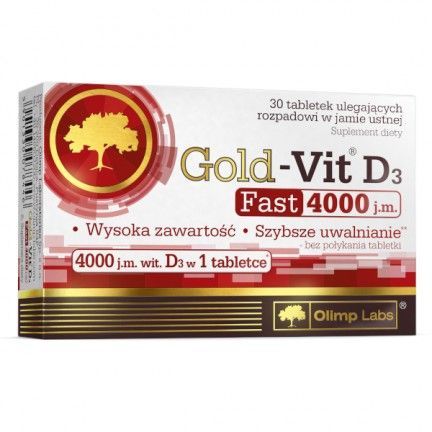 Gold-Vit D3 Fast 4000 j.m., 30 tabletek ulegających rozpadowi w jamie ustnej