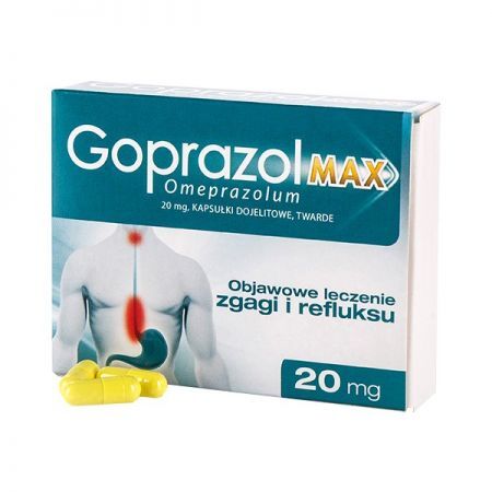 Goprazol Max 20 mg 14 kapsułek dojelitowych zgaga nadwaśność