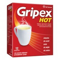 Gripex Hot 12 saszetek grypa przeziębienie