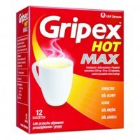 Gripex Hot Max, 12 saszetek grypa przeziębienie