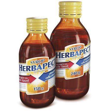 Herbapect syrop bez cukru kaszel 150 ml