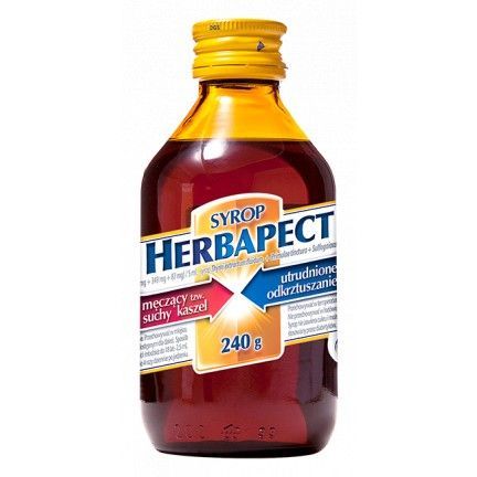 Herbapect syrop bez cukru kaszel 240 mg