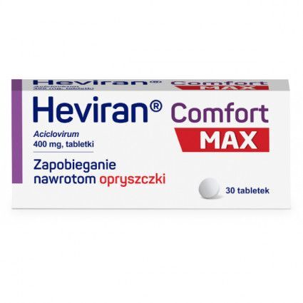 Heviran Comfort Max 400 mg, 30 tabletek opryszczka acyclovir bez recepty 400 mg