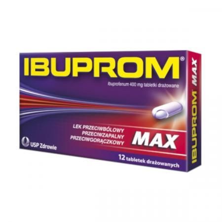 Ibuprom Max, 12 tabletek drażowanych