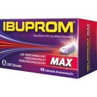 Ibuprom Max ból gorączka 48 tabletek drażowanych