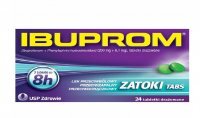 Ibuprom Zatoki Tabs 200 mg + 6,1 mg, 24 tabletki drażowane