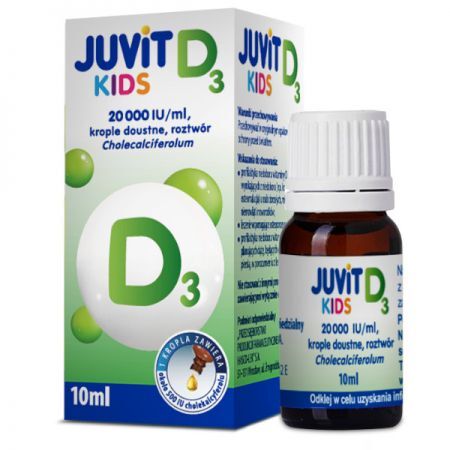 JUVIT Kids D3 20 000 IU/ml, krople doustne, 10 ml
