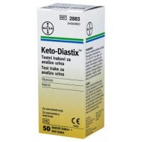 Keto-Diastix, test paskowy do badania stężenia glukozy i ciał ketonowych w moczu, 50 sztuk dieta