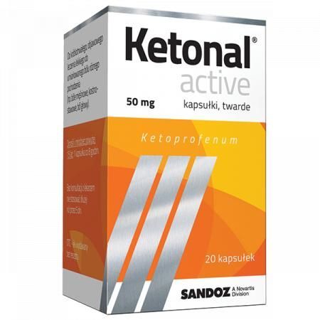 Ketonal Active, 50 mg, 20 kapsułek twardych