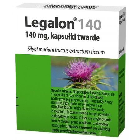 Legalon 140 mg, 20 kapsułek wątroba regeneracja