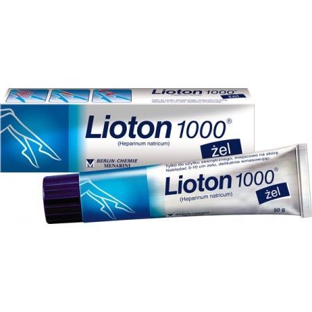 Lioton 1000 żel, 50 g żylaki heparyna 1000 j.m./g