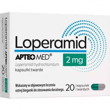 Loperamid APTEO MED 2 mg, 20 kaps biegunka podróż