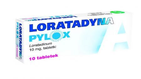 Loratadyna Pylox 10 mg, 10 tabl alergia uczulenie