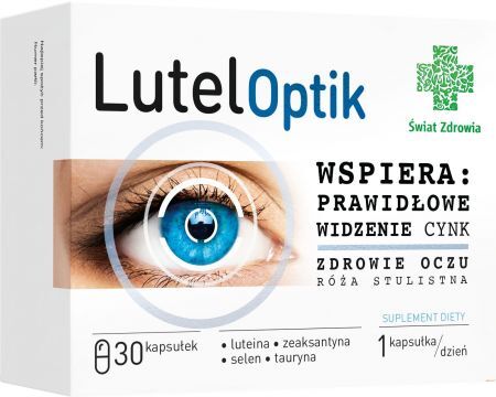 LUTELOPTIK, 30 szt. Wsparcie prawidłowego widzenia (cynk) i zdrowia oczu (róża stulistna)