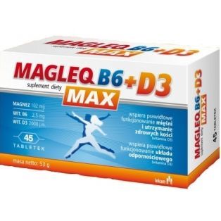 Magleq B6 Max + D3 45 tabl magnez