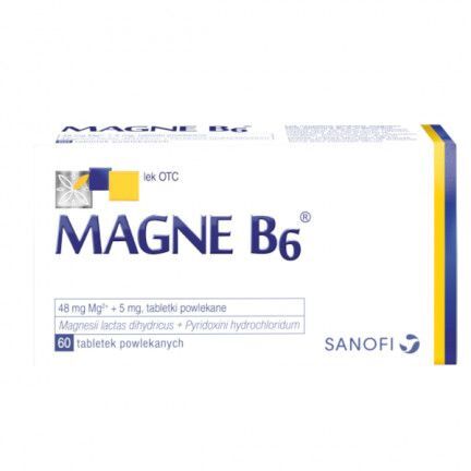 Magne B6 60 tabletek stres przemęczenie LEK Sanofi