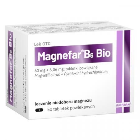 Magnefar B6 Forte, 100 mg + 10,10 mg, 60 tabletek powlekanych