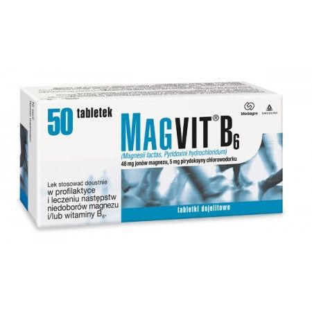 Magvit B6, 50 tabletek powlekanych dojelitowych lek