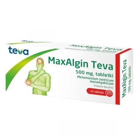 MaxAlgina Teva 500 mg, 10 tabletek