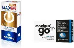 Maxon Forte 50 mg 2 tabl + Maxigra Go 25 mg, 4 tabletki do rozgryzania i żucia